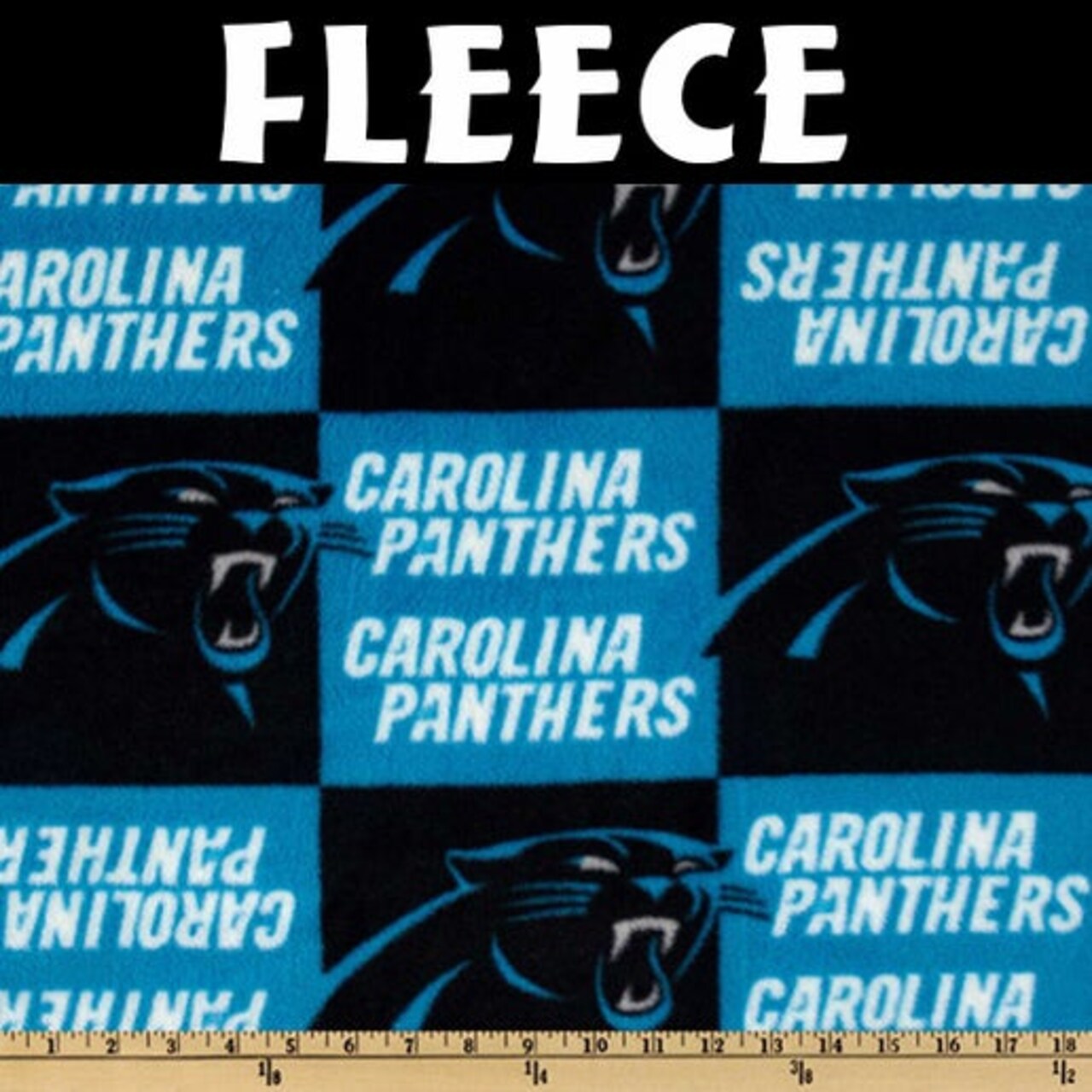 Licensed NFL Carolina Panthers Block Fleece 6399-D Fabric by the Yard